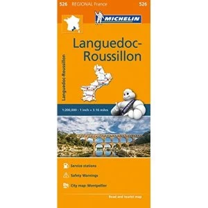Image of Languedoc-Roussillon - Michelin Regional Map 526 Map Sheet map 2016