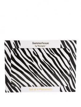 Image of Summerhouse By Navigate Madagascar Zebra Stripe Placemats ; Set Of 4