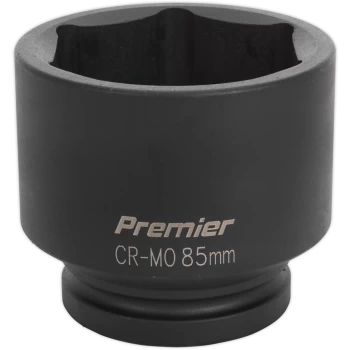 Image of Sealey 1" Drive Hexagon Impact Socket Metric 1" 85mm