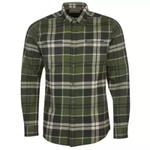 Image of Barbour Mens Bidston Shirt Rifle Green Small