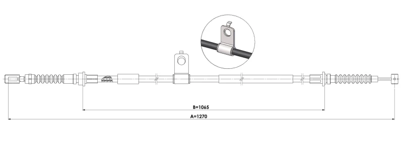 Image of Handbrake cable METZGER 17.0606