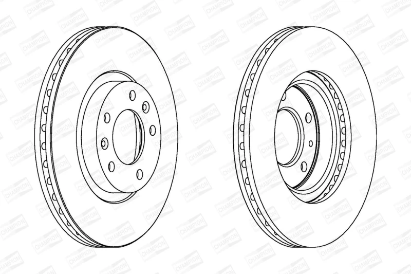 Image of Brake disc CHAMPION 562126CH