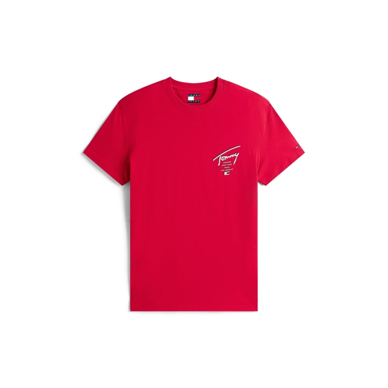 Image of Tommy Jeans Back Flag Logo T-Shirt Bohemian Rose male S