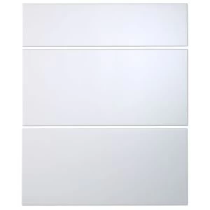 image of Cooke Lewis Raffello High Gloss White Drawer front W600mm Set of 3