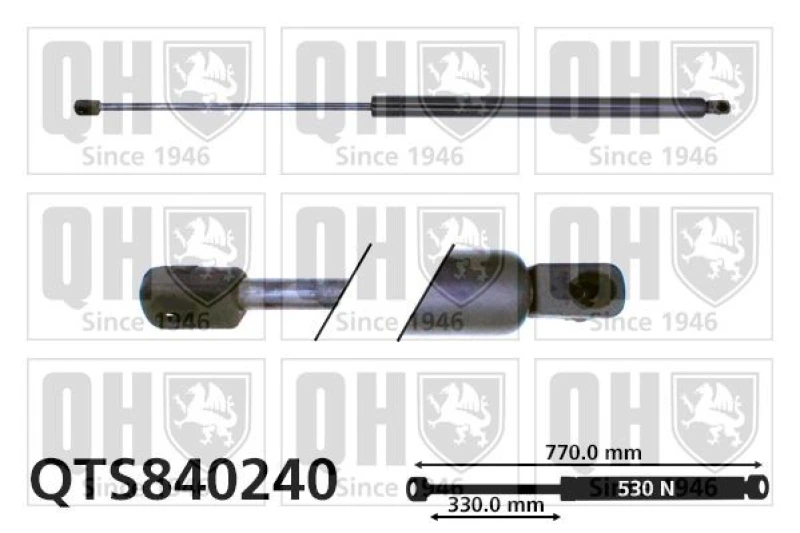 Image of QUINTON HAZELL Tailgate strut QUINTON HAZELL QTS840240