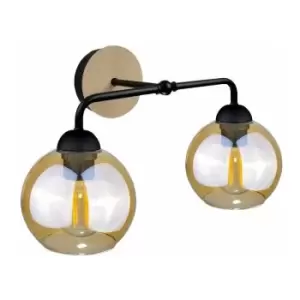 Image of Keter Melle Wall Lamp Wood, 23cm, 2x E27