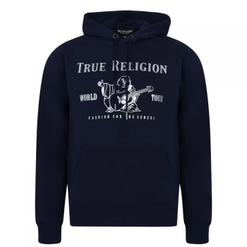 image of True Religion Buddha Hoodie - Navy/Silver