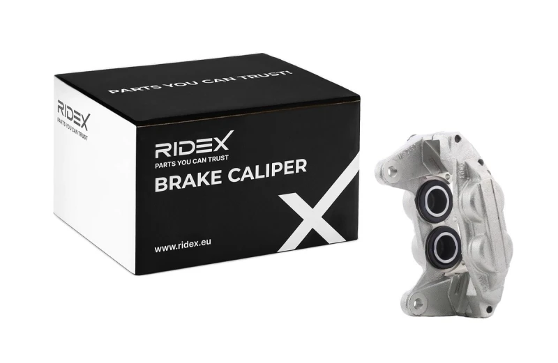 Image of RIDEX 78B0380 Brake caliper Front Axle, without holder Cast Iron Brake Caliper (78)