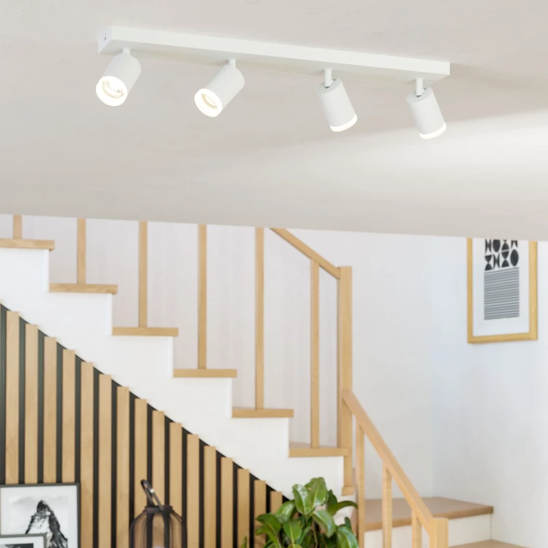 Image of Eglo Melitello-Z Smart Control RGB LED 4 Light Spotlight, White White Unisex