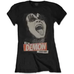 Image of KISS - The Demon Rock Ladies Medium T-Shirt - Black
