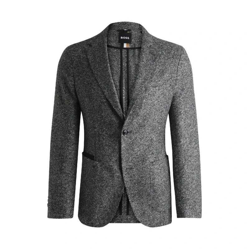 Image of Boss Mens C Jaye Junior Elbow Formal Jacket Silver male 36 (46)