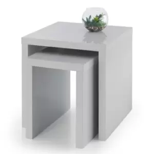 image of Julian Bowen Metro High Gloss Nest Of Tables Grey