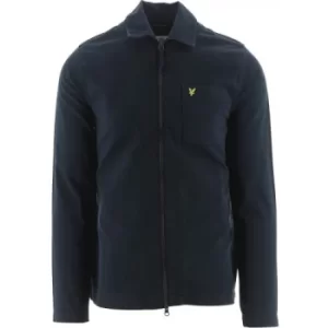 Image of Lyle and Scott Dark Navy Washed Twill Overshirt