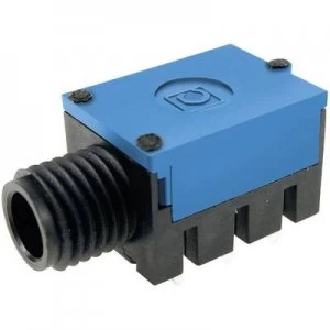 Image of 6.35mm audio jack Socket horizontal mount Number of pins 3 Stereo Blue Cliff FC67810