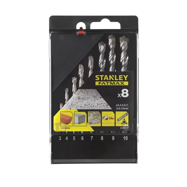 image of Stanley Fatmax 8Pc Masonry Drill Bit Set - STA56068-QZ