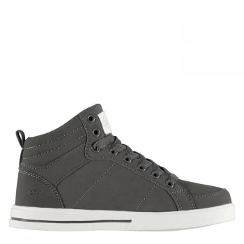 image of Lee Cooper Akron Hi Top Trainers Juniors - Charcoal