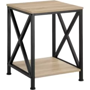 Image of Tectake - Bedside table Carlton - lamp table, side table, coffee table - industrial wood light, oak Sonoma - industrial wood light, oak Sonoma