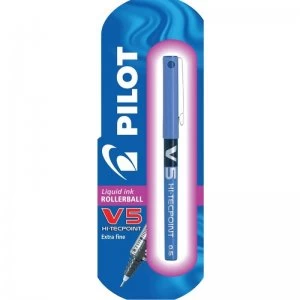 Image of Pilot V5 Hi Tecpoint Rball Blue - 12 Pack
