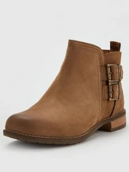 Image of Barbour Sarah Low Buckle Boot Ankle Boot - Cognac, Cognac, Size 3, Women