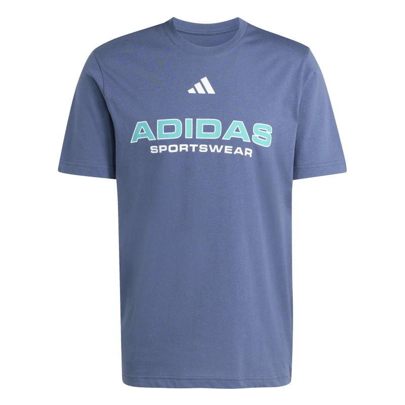 Image of adidas Graphic Logo T-Shirt Mens Navy/Teal SPW male 2XL
