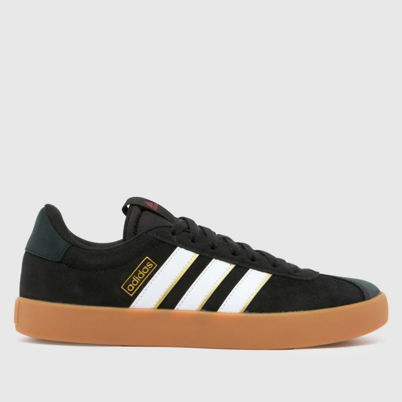 Image of adidas vl court 3.0 trainers in Black & white Black/White UK 5