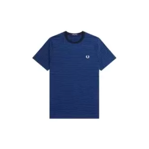 Image of Fred Perry Stripe T Shirt - Blue