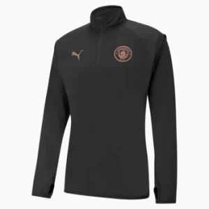 PUMA Man City Warm-Up Mens Football Midlayer, Black/Copper, size Medium, Clothing