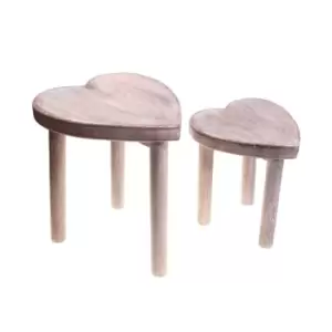 image of Sass & Belle Heart Stools (Set of 2)