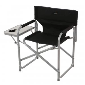 image of Director's Chair With Side Table Black Seal Grey