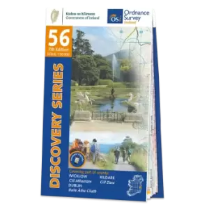 Image of Map of County Dublin, Kildare,and Wicklow: OSI Discovery 56