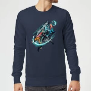 image of Aquaman Fight for Justice Sweatshirt - Navy - 3XL