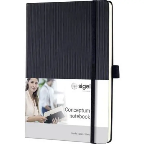 image of Sigel Sigel CONCEPTUM CO120 Notebook Blank Black No. of sheets: 97 A5 CO120