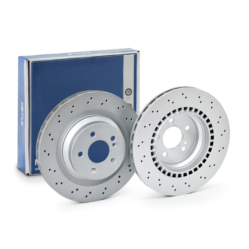 Image of MEYLE 015 523 0017/PD Brake disc Rear Axle, Perforated, MEYLE-PD Quality, Zink flake coated, with bolts/screws Brake Disc (82)