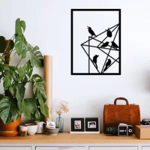 Image of Birds Black Decorative Metal Wall Accessory