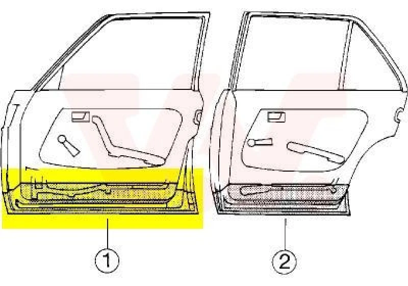 Image of VAN WEZEL Door repair panel VAN WEZEL 3010275