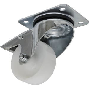 image of Sealey Swivel Plate Total Lock Castor White Polyamide 80mm