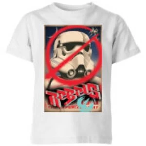 Image of Star Wars Rebels Poster Kids T-Shirt - White - 11-12 Years