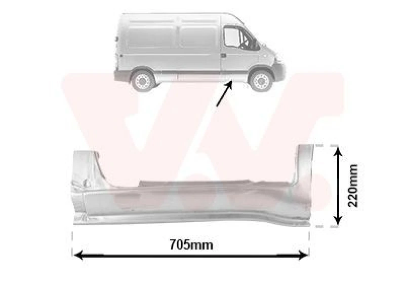 Image of VAN WEZEL Side panel VAN WEZEL 4391102