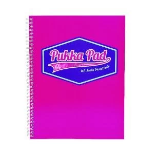 image of Pukka Pad Vision Wirebound Jotta Pad A4 Pink Pack of 3 8613-VIS