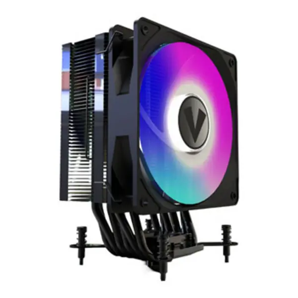 image of Vida Boreas Black ARGB Heatsink & Fan Intel/AMD 2000RPM Hydraulic Fan 6 Copper Heatpipes 220W TDP Optional Plain Black Fan included