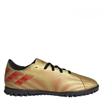 Image of adidas Nemeziz Messi .4 Childrens Astro Turf Trainers - GoldMet/Scarlet