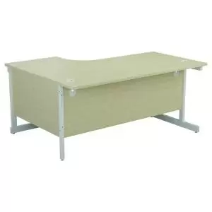 Image of Jemini Radial Right Hand Cantilever Desk 1600x1200x730mm MapleWhite