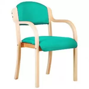 Image of Tahara Wooden Framed Stackable Side Armchair Aqua 50597ET