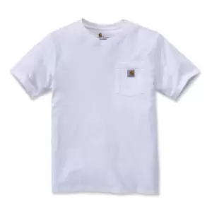 Image of Carhartt Mens Workw Pocket Short Sleeve Cotton T Shirt Tee M - Chest 38-40' (97-102cm)