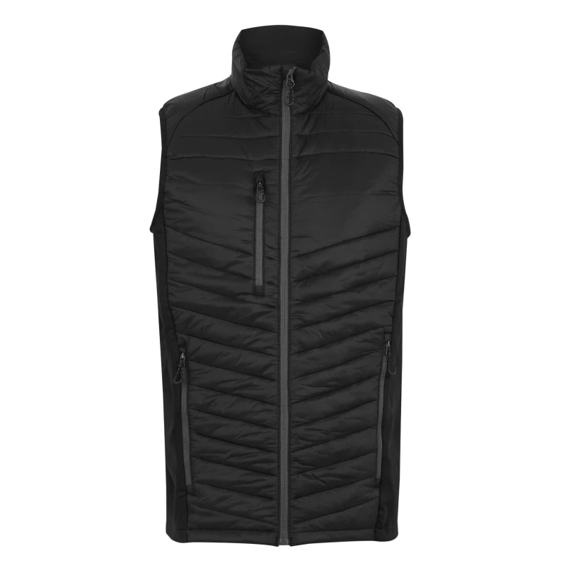 Image of Regatta Mens Navigate Hybrid Bodywarmer Black Seal Grey male XS