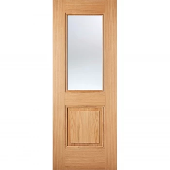 image of Arnhem Internal Glazed Prefinished Oak 1 Lite 1 Panel Door - 762 x 1981mm