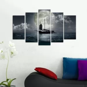 Image of 5M-40 Multicolor Decorative MDF Painting (5 Pieces)
