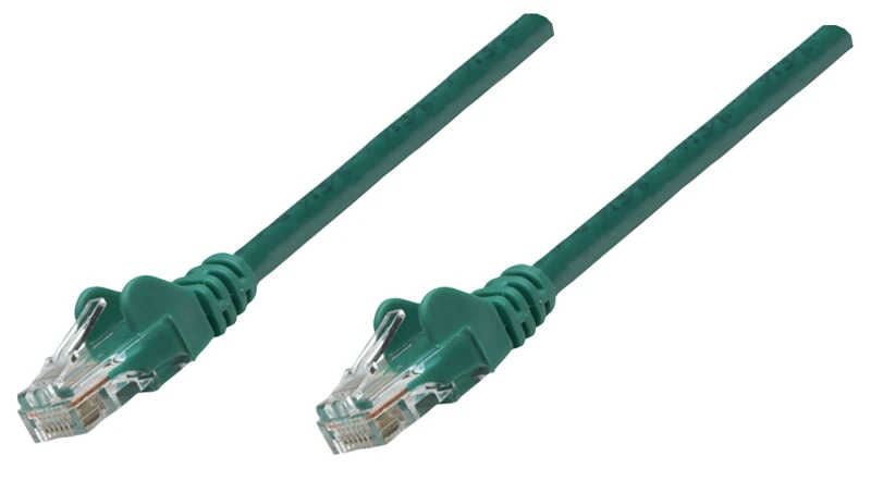 Image of Intellinet Network Patch Cable. Cat6A. 0.25m. Green. Copper. S/FTP. LS