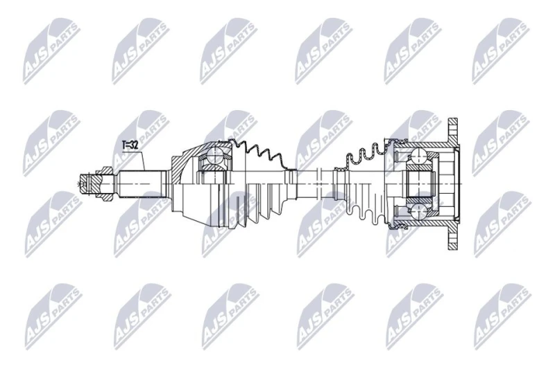 Image of NTY NPW-NS-196 Drive shaft Automatic Transmission, Rear Axle Left Drive Shaft (13)