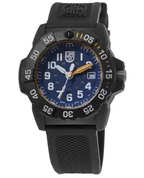 image of Luminox Navy Seal Foundation Exclusive Blue Dial Silicone Strap Mens Watch XS.3503.NSF XS.3503.NSF